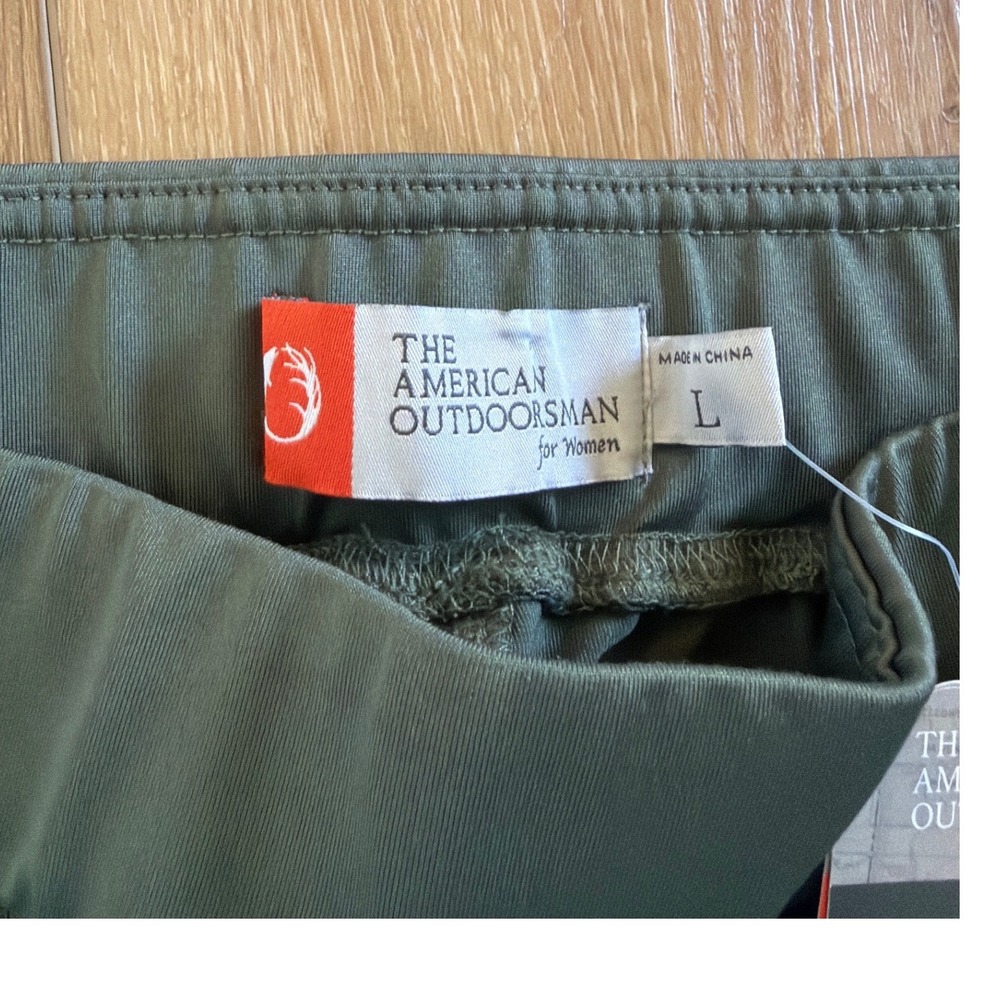 The American Outdoorsman Quilted Jogger Olive Green Insulated Pants Womens Large - Picture 3 of 7